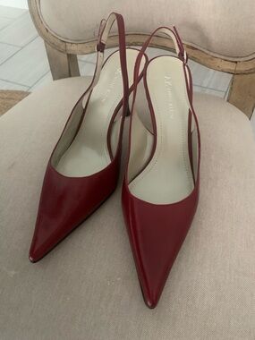 Anne Klein Red Pointed-Toe Slingback Pumps
